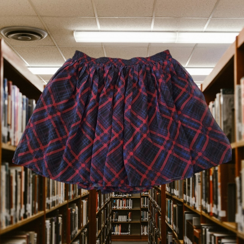 F21 plaid skirt